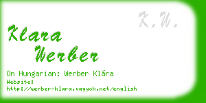 klara werber business card